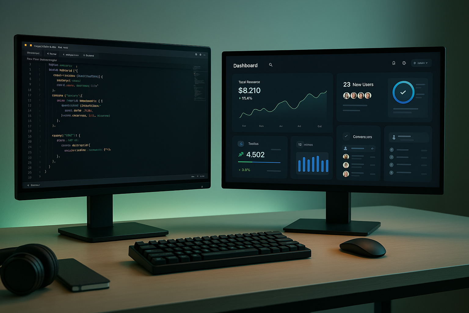 Dashboard de sistema empresarial